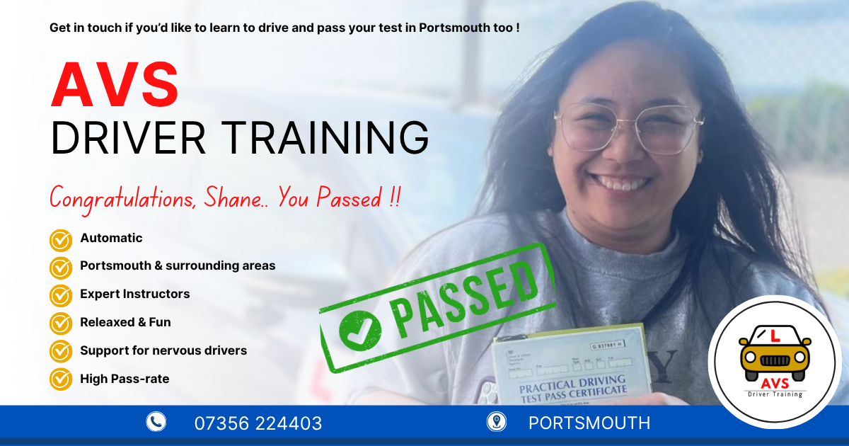 Shane passed their driving test with AVS Driver Training
